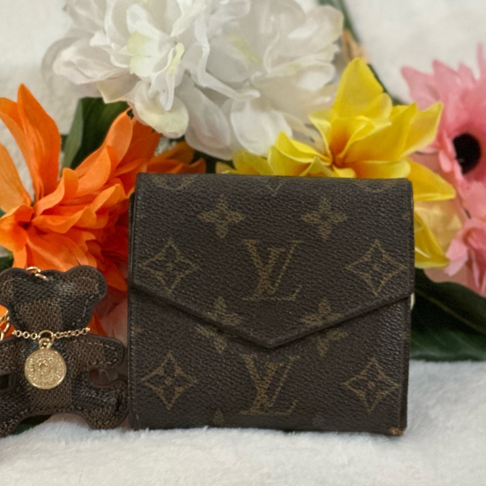 VINTAGE LOUIS VUITTON MONOGRAM PORTEFEUILLE ELISE TRIFOLD WALLET- MADE IN FRANCE